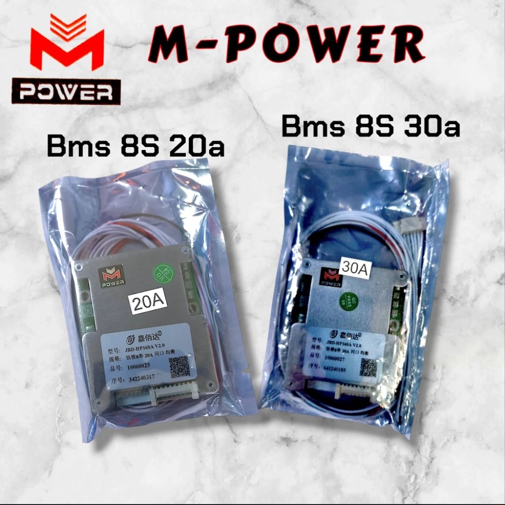 BMS 8S 20a-30a LifePo4 [M-POWER] แผ่นบอร์ดโมดูลป้องกันแบตเตอรี่
