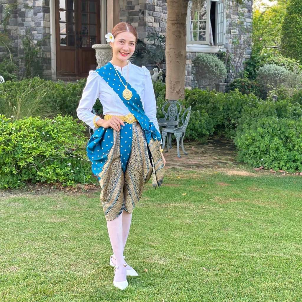 โจงกระเบนไหมพลอยพรรณ แถมผ้าคาด รหัส จ11