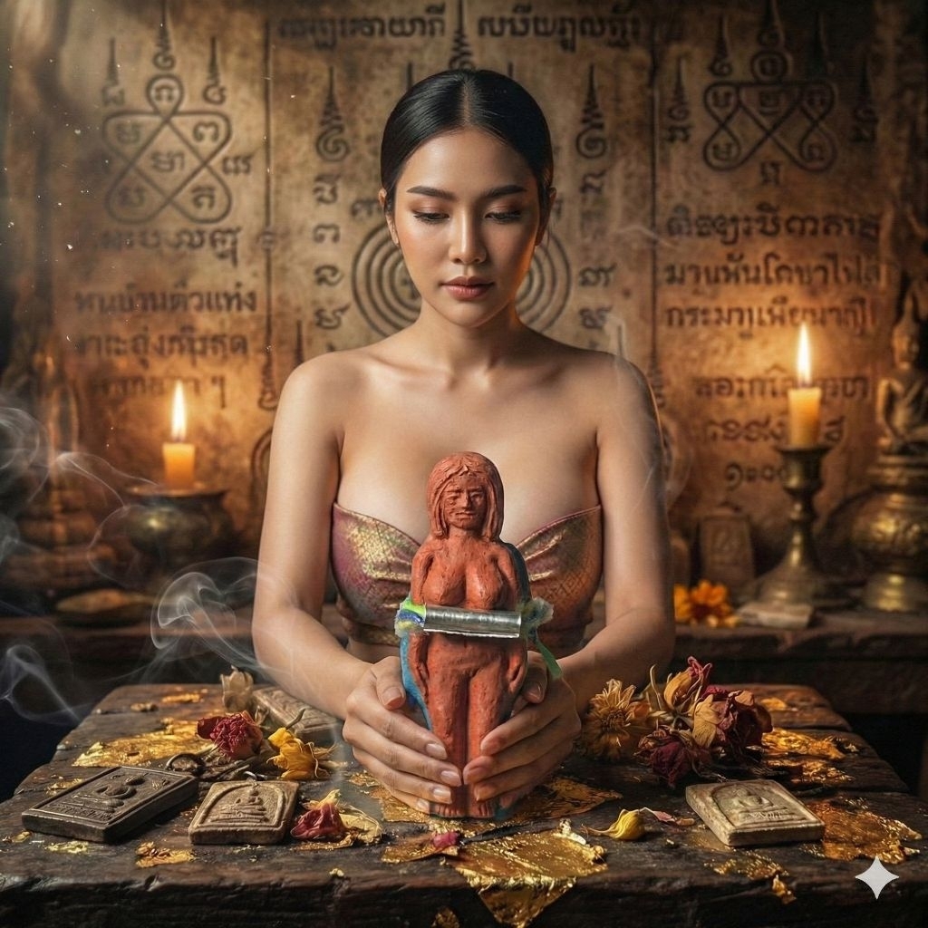 หุ่นคู่พ่อเสน่ห์แม่เมตตา  หลวงปู่พงษ์ศักดิ์ ทันตะจิตโต