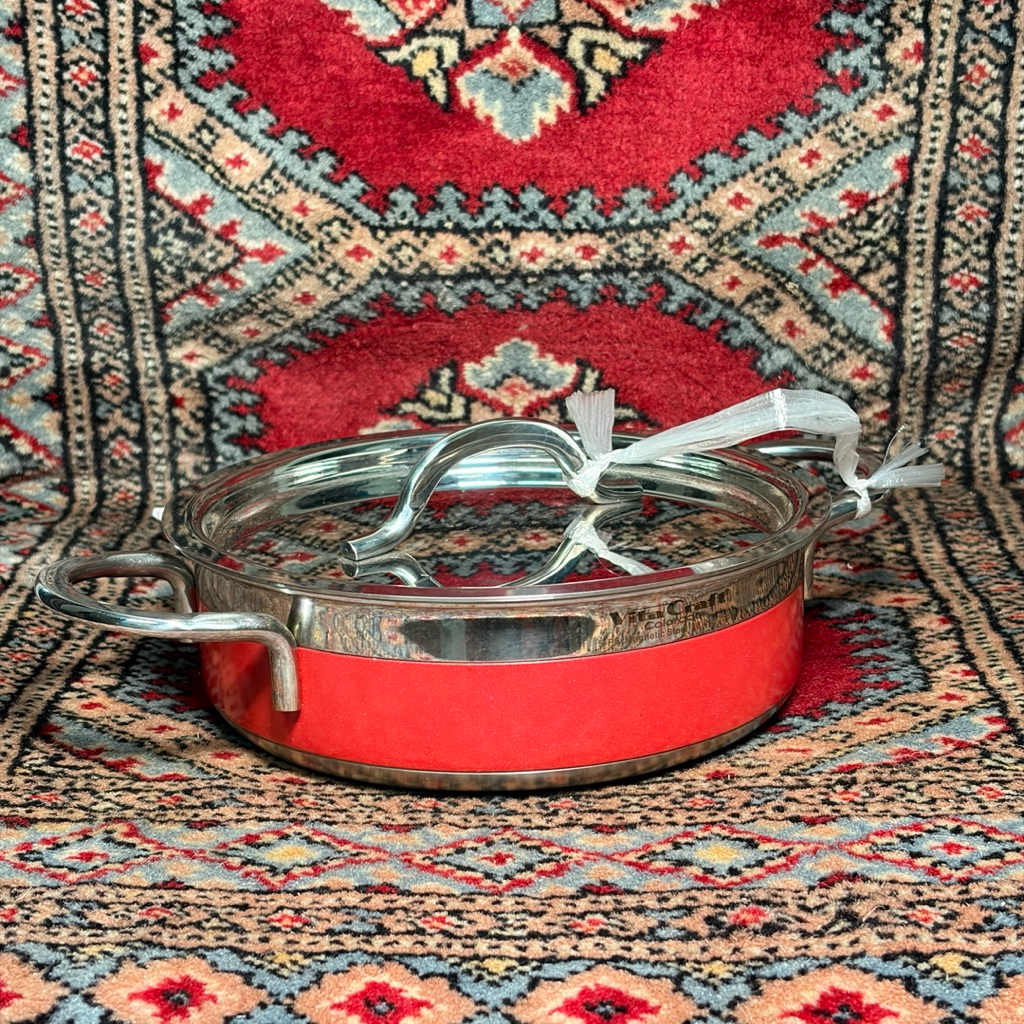 หม้อสแตนเลสใบเล็กหนาๆ Vita Craft Colordo ปากกว้าง 8นิ้ว สูง 2.5นิ้ว หนา 2.5mm ใช้กับเตา IH ได้