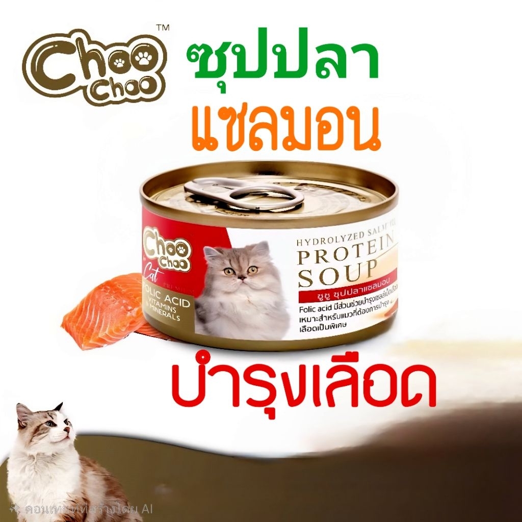 ชูชู “ซุป”ปลาแซลมอนสกัดเข้มข้น สูตรบำรุงเลือด (1 กป.) ของแท้ 100%✅️ หมดอายุ ปี 2028