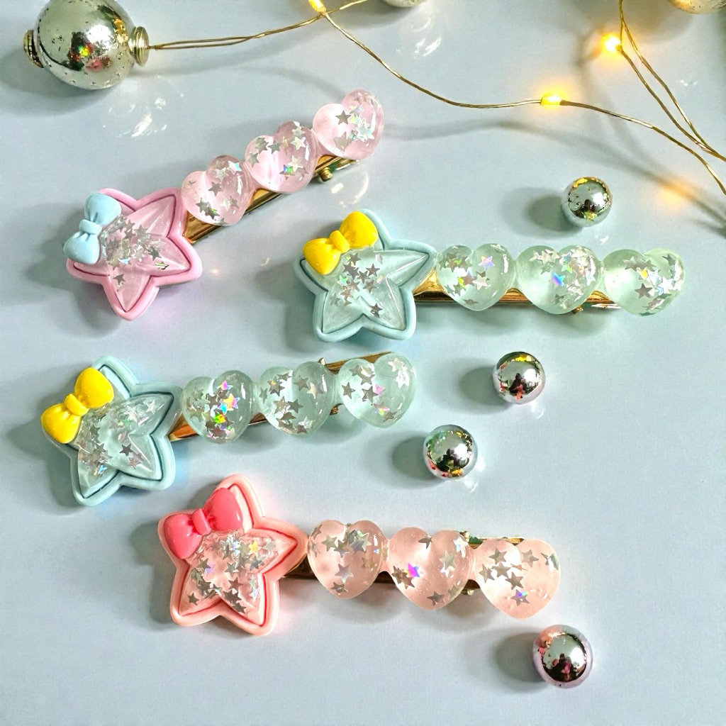 กิ๊บติดผมพาสเทล ประดับมุก & คริสตัล แพ็ค2ชิ้น ลายน่ารักหลากแบบ ติดได้ทั้งเด็กและผู้ใหญ่ กิ๊บติดผม กิ๊บเพชร กิ๊บไข่มุก