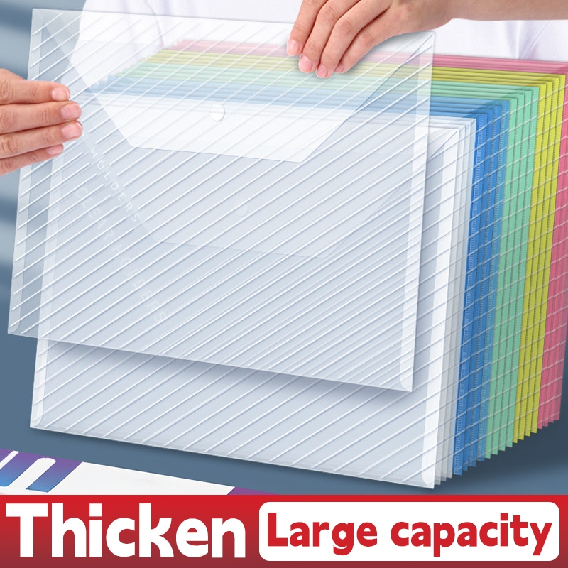 [COD] แฟ้มเอกสาร A4 แฟ้มสอด แฟ้มกระดุม อย่างดี หนา0.15 mm มีหลายสีให้เลือก