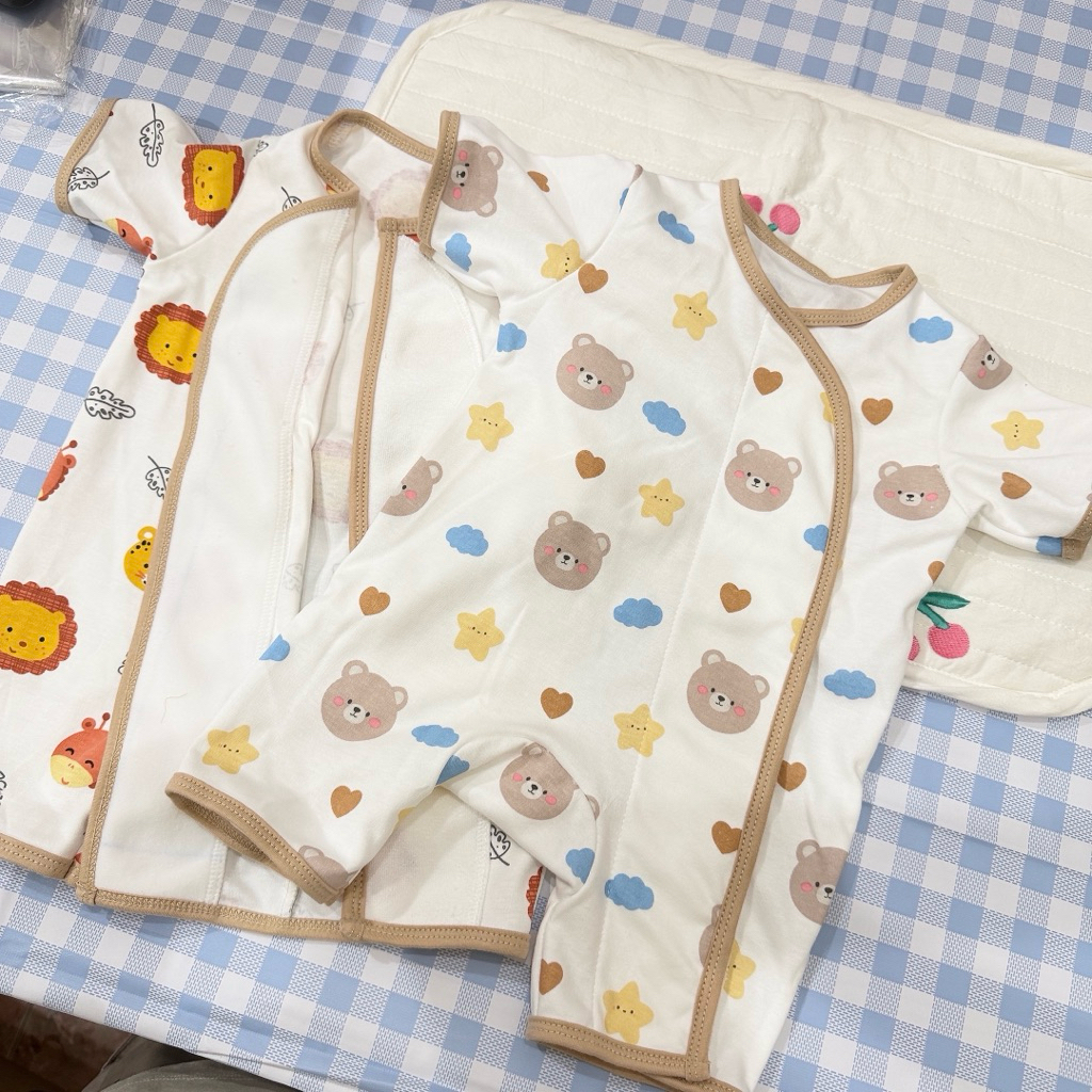ชุดรอมเปอร์ผ้าดูด3-6เดือนผ้าคอตตอนพรีเมี่ยมเนื้อนุ่มCotton100%