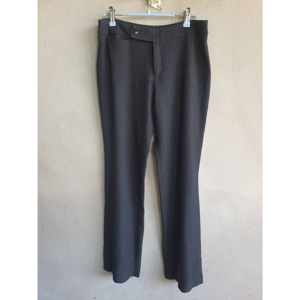 FF06916 กางเกงผ้า สีดำ มือสอง 5 up เอว 28 นิ้ว