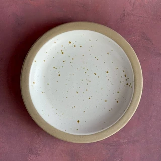 จานเซรามิค จานมินิมอล ขนาด 7.5 นิ้ว Side Plate Ceramic จานแบ่ง จานข้าว เข้าไมโครเวฟได้ - AT1CERAMIC