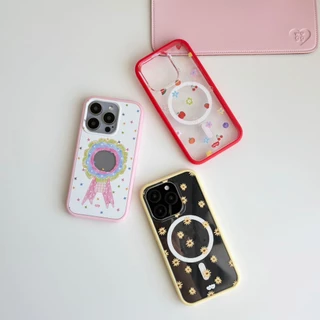 amuse stuff-Color Pop Bumper Case🍭 เคสขอบสีด้านหลังใส มีแม่เหล็ก