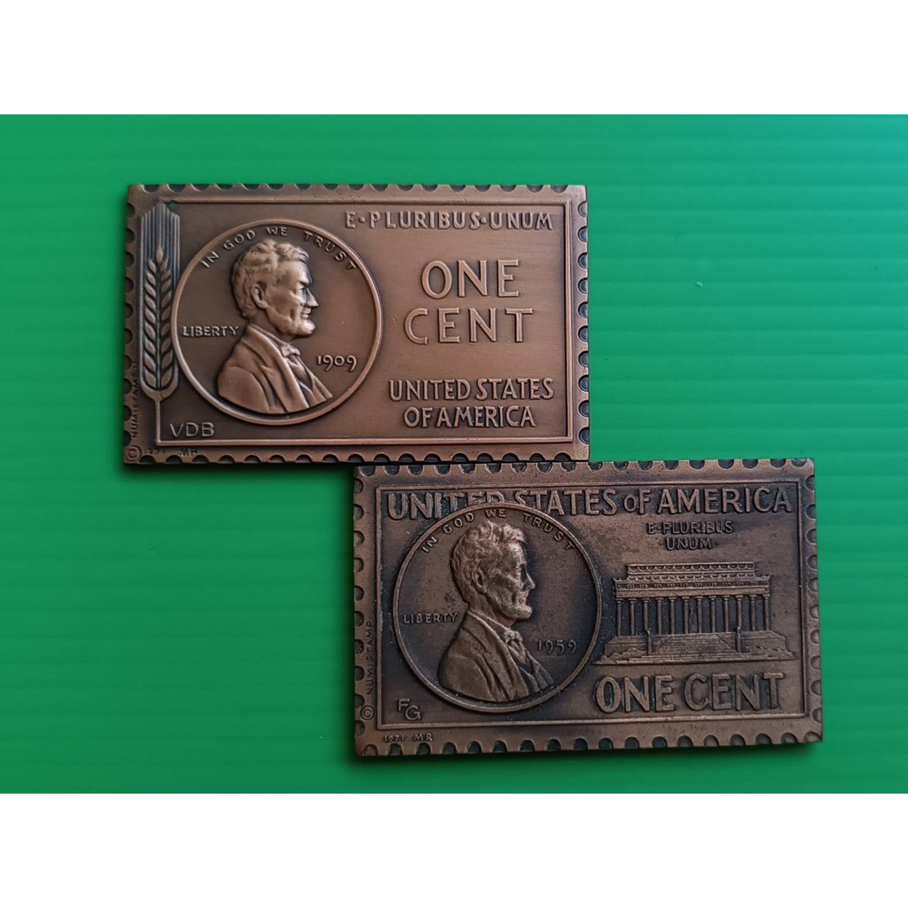 US Numistamp Medal Mort Reed -Abraham Lincoln 1909,59