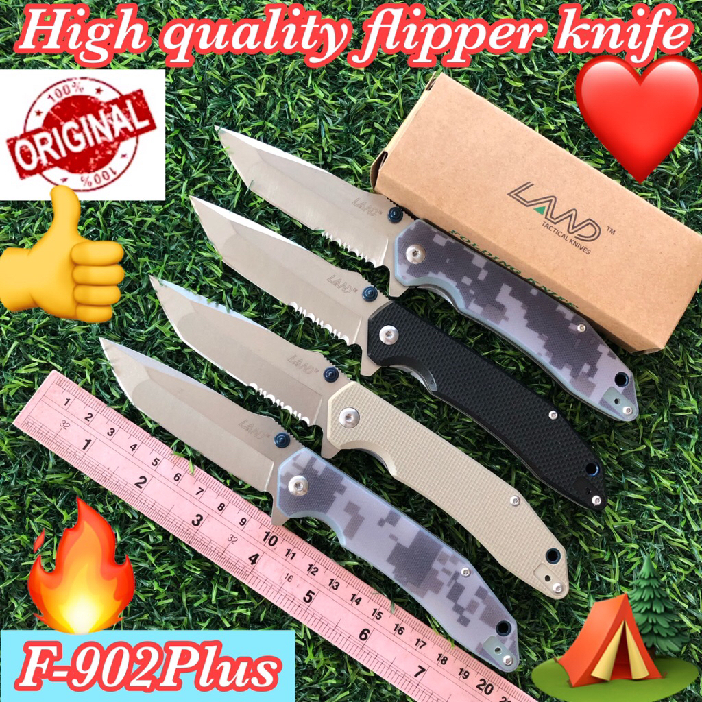 High quality flipper knife Land F-902Plus for collection and use camping 🏕️