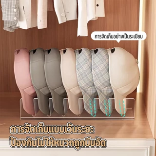ชั้นเก็บของ ที่เก็บหมวกเบสบอล ขาตั้งอะคริลิค ทรงRacks7ช่อง สําหรับจัดระเบียบ ประหยัดพื้นที่ แบบอะคริลิคใส