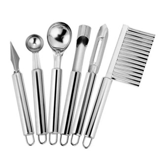 ชุดอุปกรณ์ครัวสแตนเลส ใบมีดผลไม้ เครื่องขูดเมล็ด ใบมีดแกะสลั…