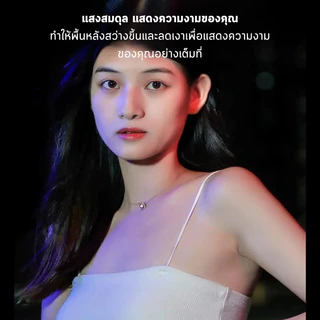 GOOJODOQ ไฟดาราพกพา ไฟวิดีโอ LED 2000mah แบบชาร์จไฟ ไฟปรับได้ 3 สี ได้ 3000K-6000K ไฟหนีบมือถือ