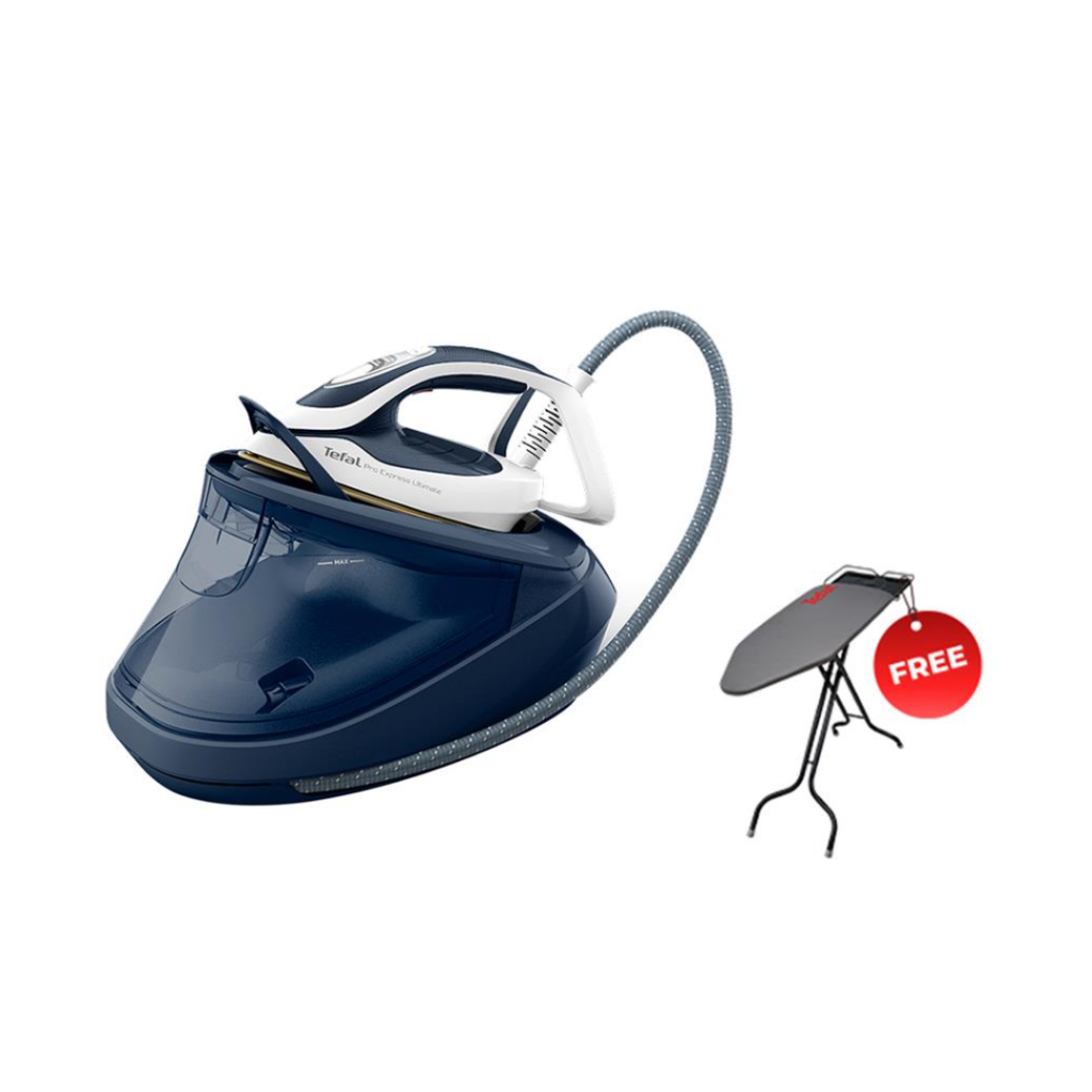 Tefal เตารีดแรงดันไอน้ำพลังสูง PRO EXPRESS ULTIMATE II 8 บาร์ 3,000 วัตต์ รุ่น GV9720E0 แถมฟรีโต๊ะรอ