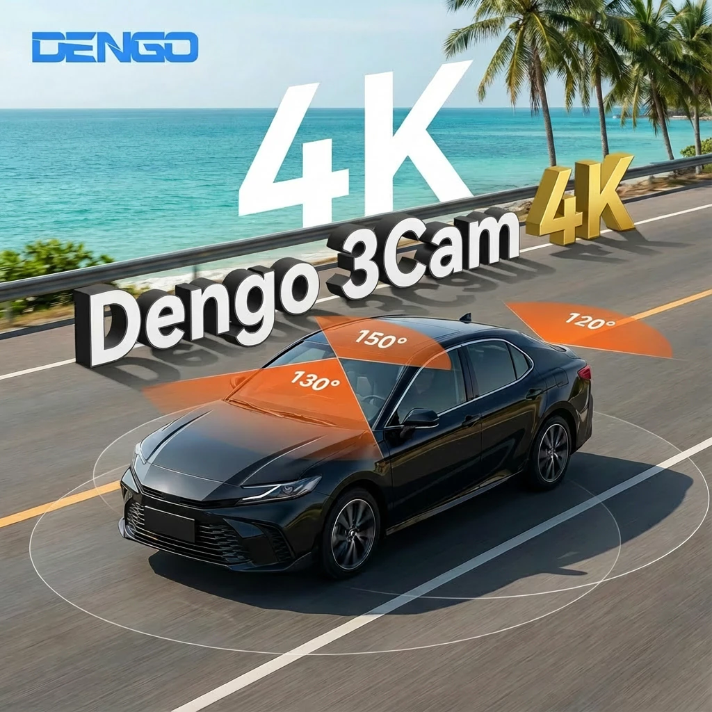 [กล้องรถเอมี่ 3 กล้องชัด 4K] Dengo 3 Cam 4K กล้องติดรถยนต์ 3กล้อง ห้องโดยสารเลนส์กว้าง เชื่อมต่อ Wifi ประกัน 1 ปี thumbnail 5