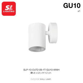 SL LIGHTING Outer Space โคมไฟติดผนังภายนอก ขั้ว GU10 วัสดุ ABS (ดำ,ขาว) รุ่น OUT-09-1T,2T-GU10