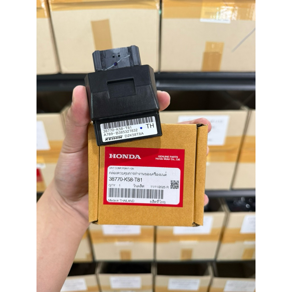 กล่องไฟ ECU เวฟ110iปี2017-2018  รหัสK58-T81 แท้เบิกศูนย์ *38770-K58-T81*