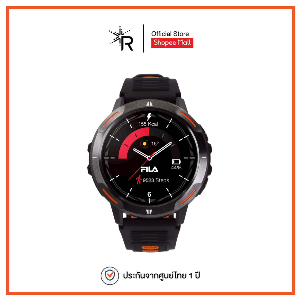 FILA Smartwatch นาฬิกาใส่ออกกำลังกายกลางแจ้ง นาฬิืกาสมาร์ทวอชท์ สายซิลิโคน ประกัน 1 ปี 𝗦𝗪/𝟱𝟮