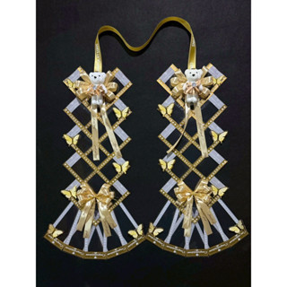 พวงมาลัยใส่ธนบัตร รูปหัวใจ+หาง ตุ๊กตาหมี  (ซองใส่ได้ทุกแบงค์…