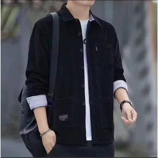 เสื้อแขนยาวสำหรับผู้ชายเสื้อลำลองผู้ชายผลิตจากผ้าโพลิเมอร์แบบหลวม ๆ เนื้อผ้านุ่มสบาย และทันสมัยในฤดูใบไม้ร่วงสามารถจับคู