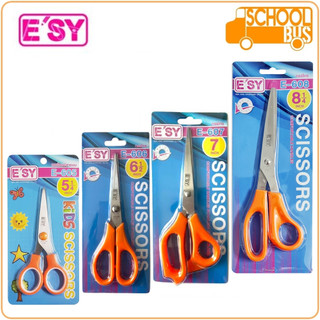 กรรไกร สแตนเลส ตรา E'SY อีซี่ 5 - 9 นิ้ว E-605 E-606 E-607 E-608 Stainless Steel Scissor