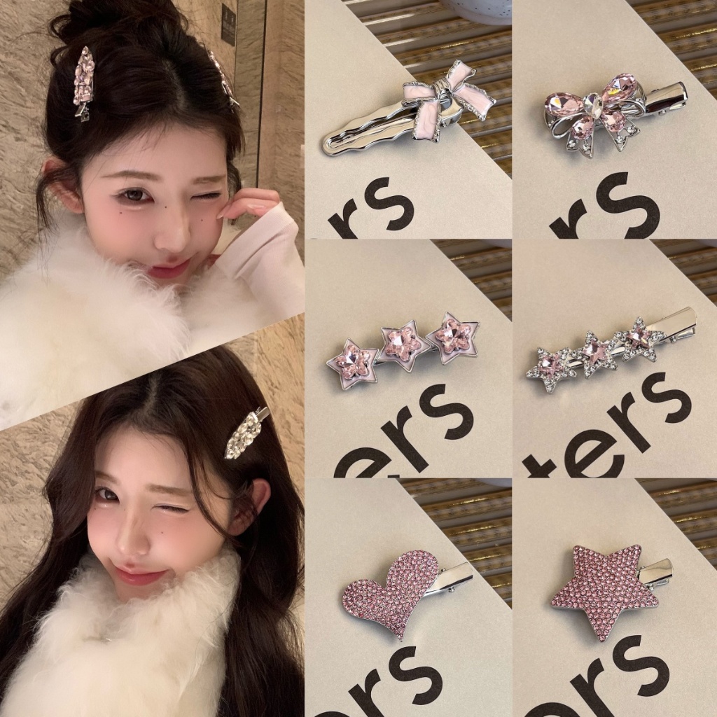 💗COD💗กิ๊บติดผม hairpin กิ๊บหนีบผม y2k สไตล์เกาหลี น่ารัก แฟชั่น ins สีชมพู หวาน นักเรียนสำหรับผู้หญิง