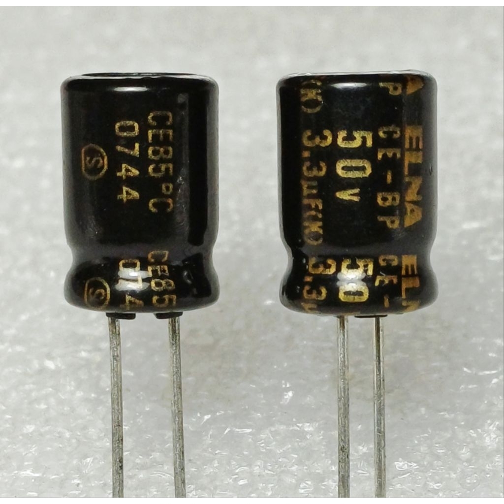 Elna CE-BP 3.3uf 50v capacitor bipolar bp คาปาซิเตอร์ ตัวเก็บประจุ ไม่มีขั้ว ไบโพลาร์ ไบโพล่า