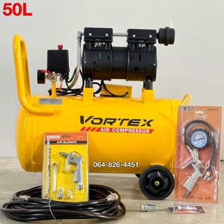 ปั้มลม 30ลิตร 50ลิตร Vortex รุ่นLimited เสียงเงียบ ปั้มลมออยฟรี Oilfree +อุปกรณ์ครบชุด รับประกัน1ปี
