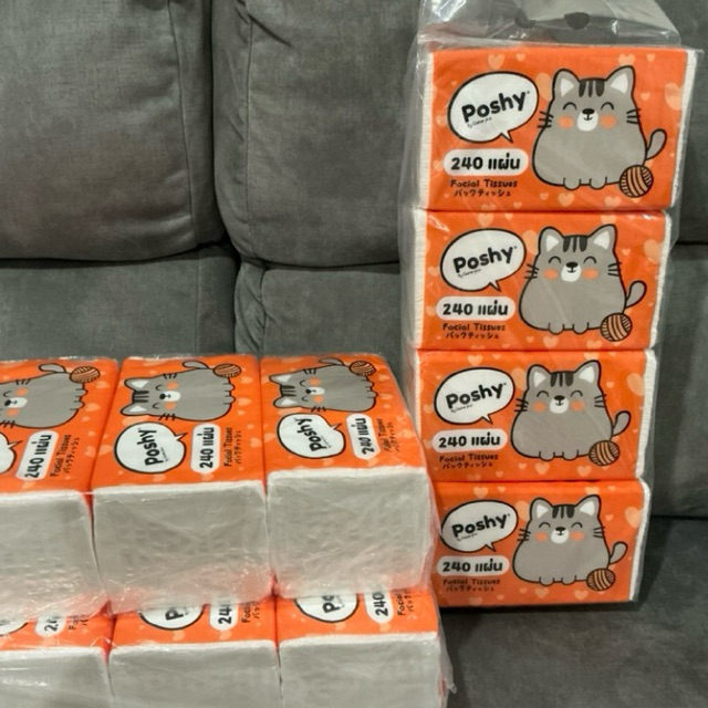 ทิชชู่พอชชี่ poshy (3แพ็ค) 12ห่อ 240แผ่น - รูปที่ 4