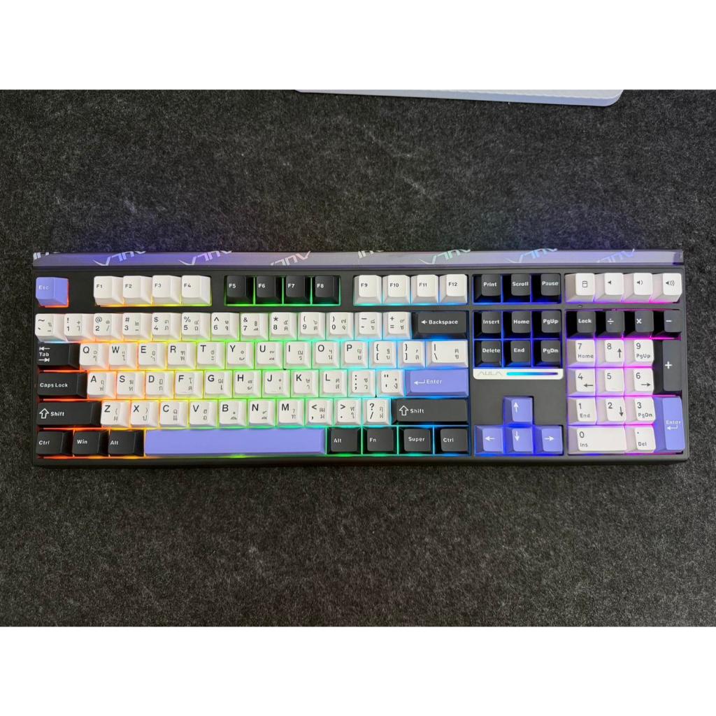 AULA H108 TRI-MODE RGB GASKET MECHANICAL KEYBOARD 108Keys เสียงเงียบ | รับประกัน 2 ปี รูปที่ 6