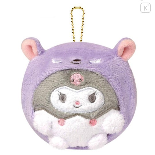 พวงตุ๊กตาในหัวเพื่อน ku Japan Sanrio Mascot Holder - Kuromi : Marumochi Cosplay Size 105×130×60mm
