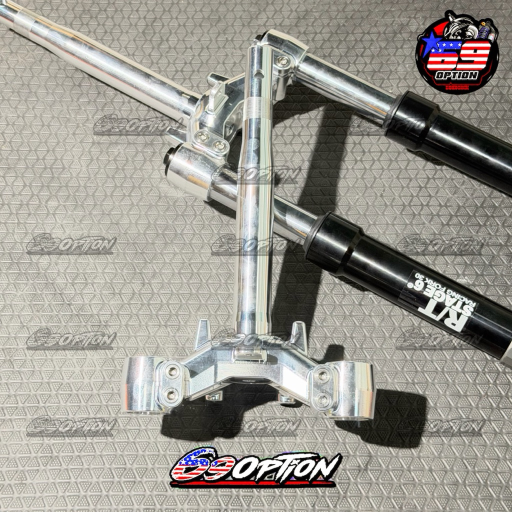 แผงคอ CNC ของเวฟ125R/S/iบังลม สำหรับโช๊คหน้าStage6 / RPM (ขนาดเบ้า30มิล)