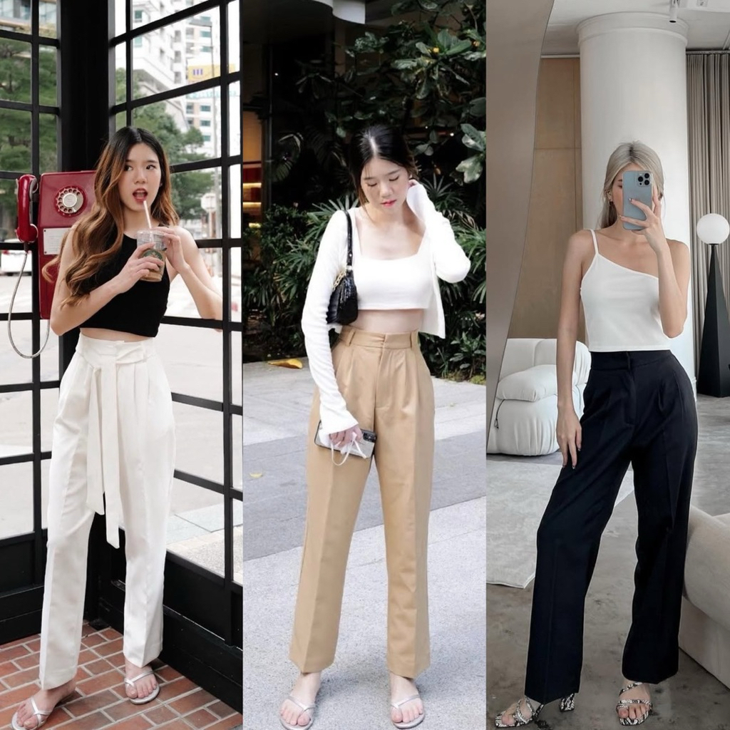 VIOLETTA กางเกงขายาวผู้หญิง ทรงกระบอก รุ่น ROSIE PANTS