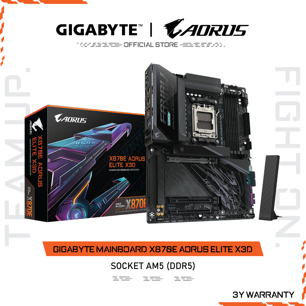 GIGABYTE MAINBOARD X870E AORUS ELITE X3D เมนบอร์ด X870E A ELITE X-1.0
