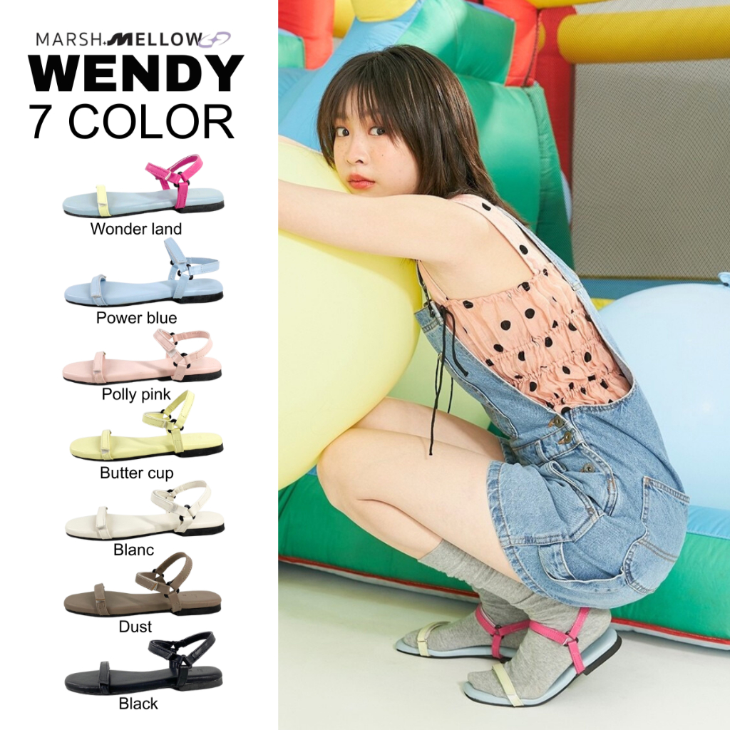 WENDY SANDALS - MARSHMELLOW รองเท้าแตะรัดส้น พื้นขนมปังนุ่มนิ่ม