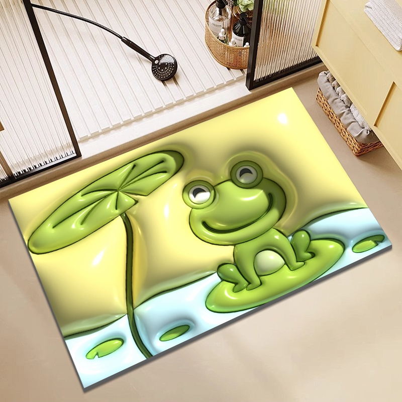 พรมเช็ดเท้าหน้าประตูห้องน้ำ，40*60cm พรมเช็ดเท้า，ดูดซับน้ำได้อย่างรวดเร็ว，กันลื่น，แผ่นยางปูพื้นประตู