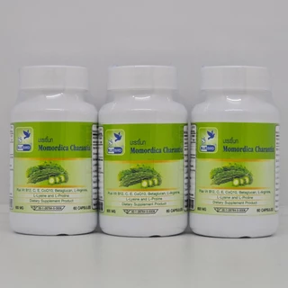 มะระขี้นก Momordica Charantia ตรา บลูเบิร์ด ขนาด 600 มิลลิกรัม 60 แคปซูล