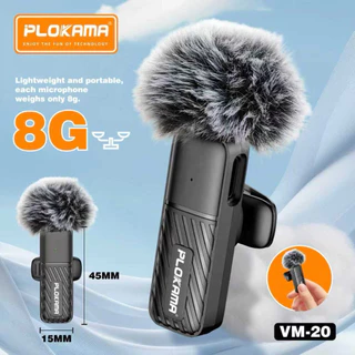 2in1 ไมโครโฟนไร้สาย เสียบปลั๊กรีบใช้ ใช้ได้กับIos/Type-C Wireless Lavalier Microphone ตัดเสียงรบกวนไมค์คู่