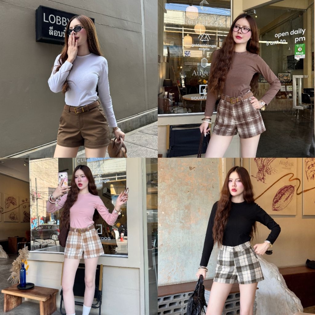เสื้อแขนยาวคอกลมผ้ายูนิโคลเนื้อพรีเมี่ยม