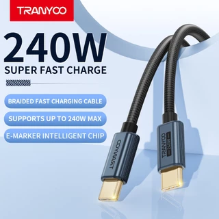 TRANYOO CC-7 สายชาร์จเร็ว Type-C กำลังไฟ 240W ความยาว 1.2 เมตร มาพร้อมชิป E-MARKER ในตัว รองรับการชาร์จเร็วสำหรับโทรศัพท