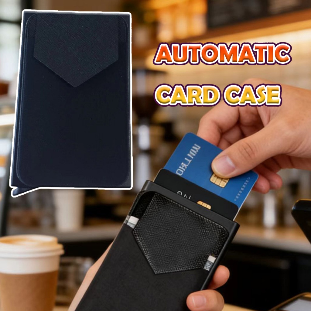 กระเป๋าใส่บัตร rfid Automatic Pop-out ซองใส่บัตรเครดิตผู้ชาย วัสดุอะลูมิเนียม กระเป๋าสตางค์แบบบางcard holder wallet
