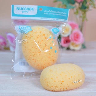 Nuebabe นูเบบ ฟองน้ำรูปไข่แอนตี้แบคทีเรีย ฟองน้ำอาบน้ำเด็ก ANTI-BACTERIA 0707