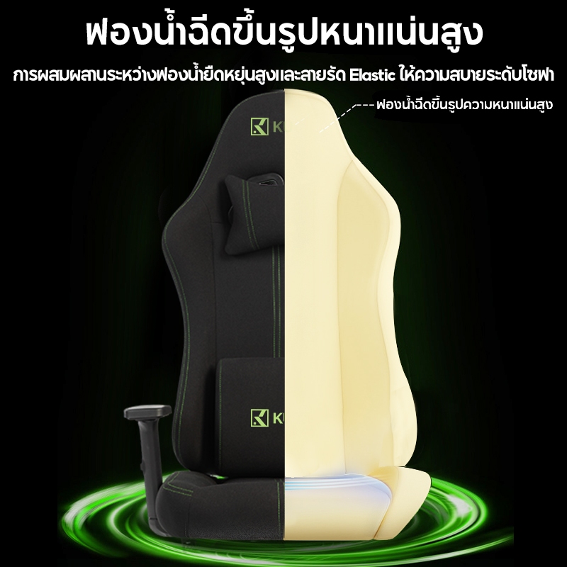 KUCADI【MAXเก้าอี้เกมมิ่ง】เก้าอี้คอม เก้าอี้เกม gaming chair เทคโนโลยีใหม่ผ้าระบายอากาศ [รับประกัน 5 ปี] รูปที่ 3