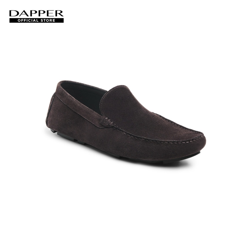 DAPPER รองเท้ามอคคาซิน หนังกลับ Suede Moccasin สีน้ำตาลเข้ม (HPM/BR/021LB)