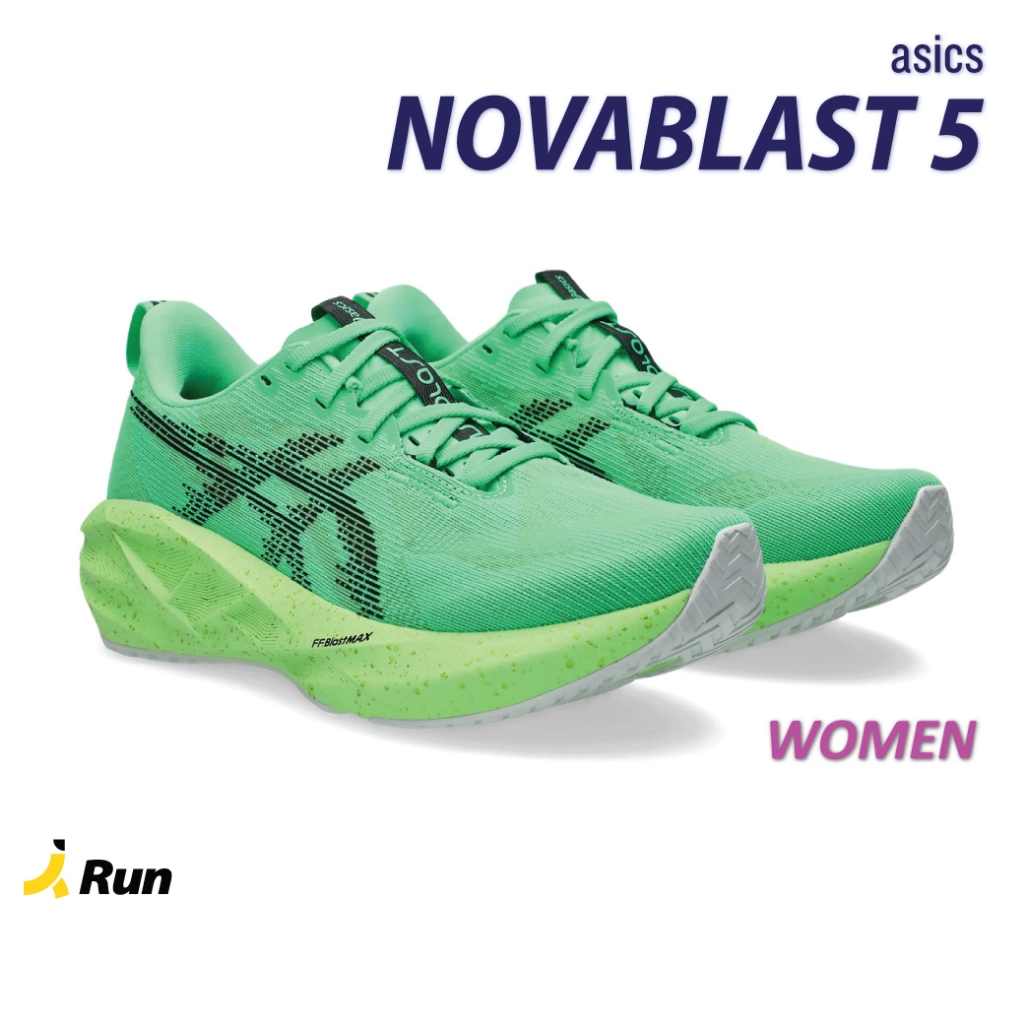 Asics Women's Novablast 5 Vital Green/Black รองเท้าวิ่งผู้หญิง Bananarun