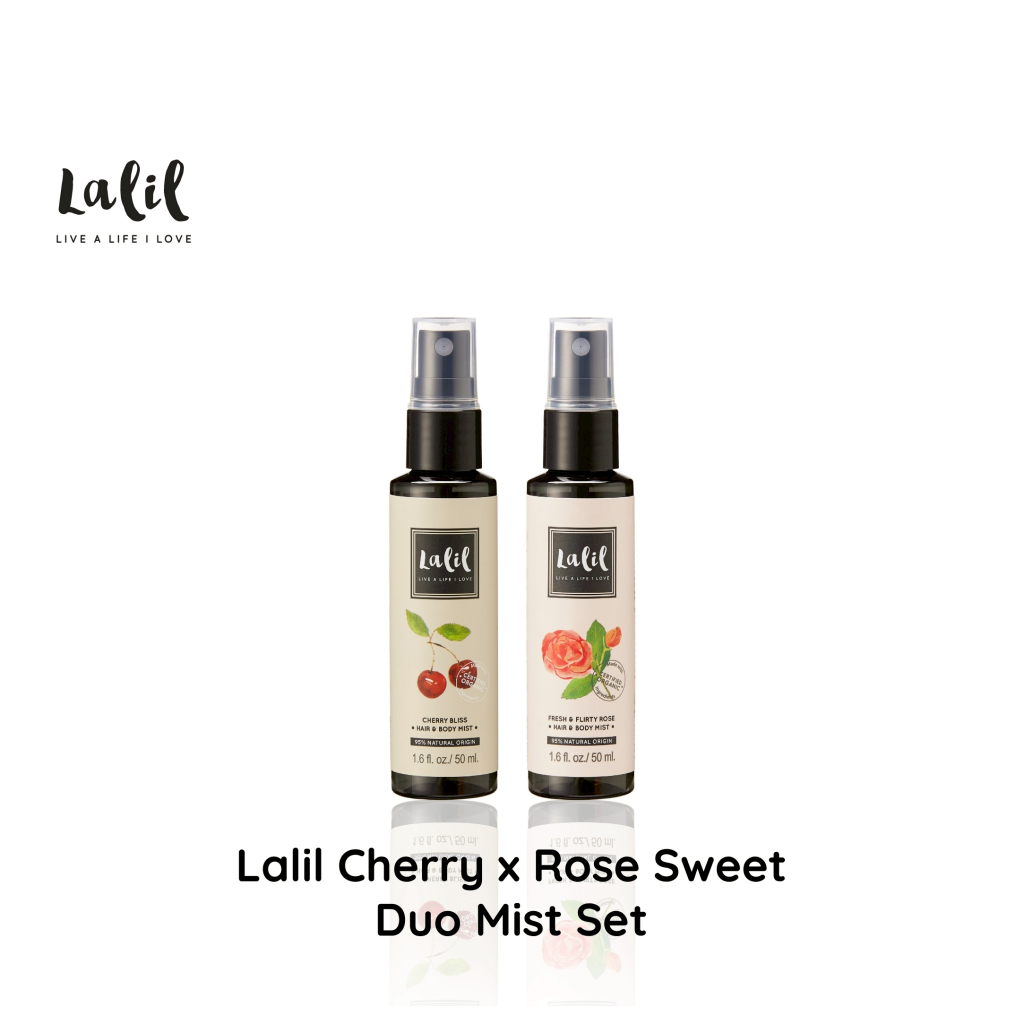 Lalil Cherry x Rose Sweet Duo Mist Set (Hair & Body Mist)