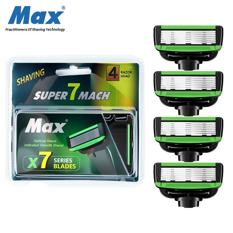ใบมีดโกนสำรองMax #พร้อมส่ง Replacement Razor Blades Compatible with MAX X-7005, 7-Blade, 4pcs