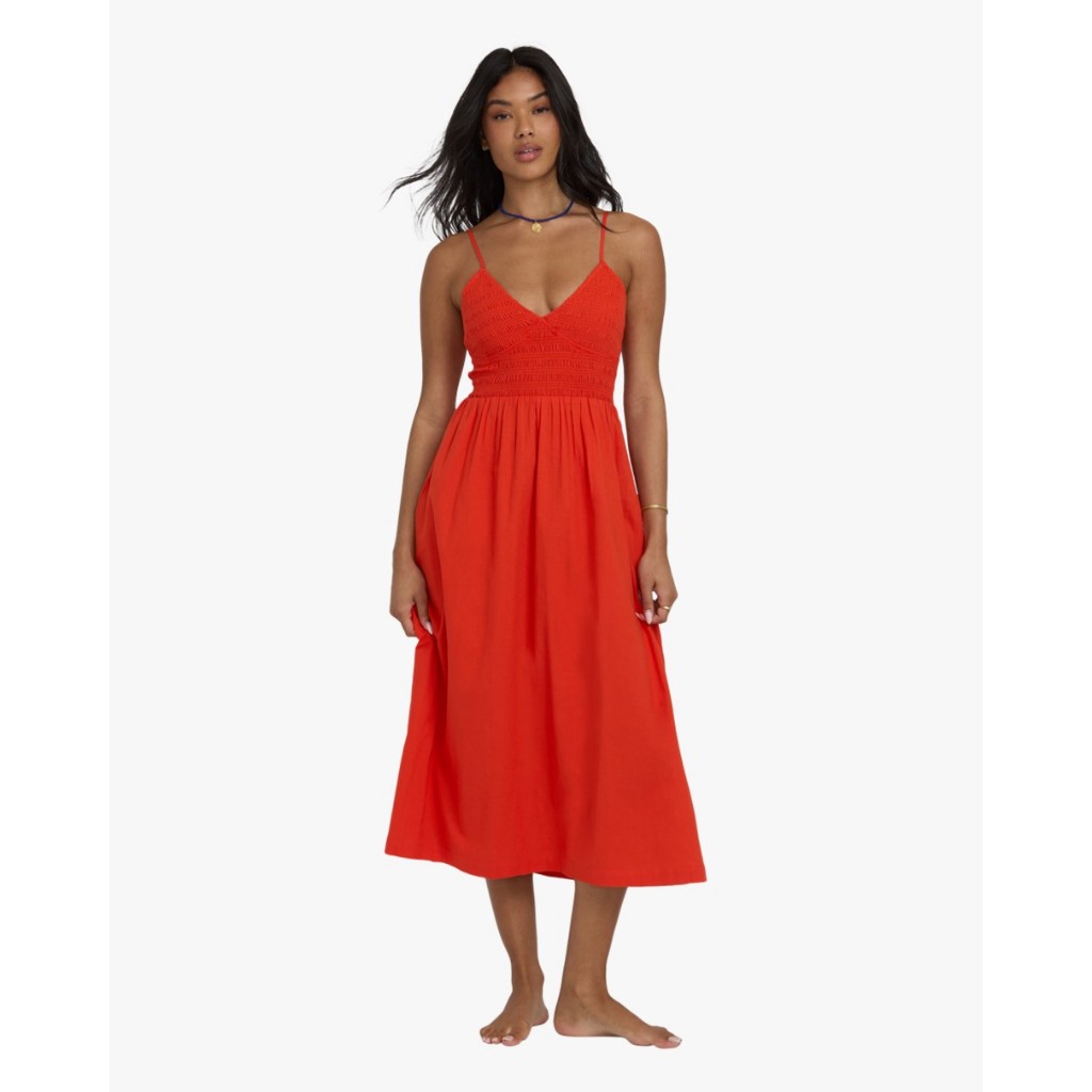 BILLABONG เดรสผู้หญิง Womens Dreaming of Holidays Such A Trip Midi Dress 254 24B131522-RPZ0
