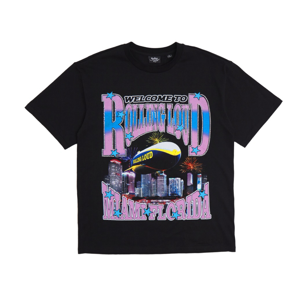 RL BLING T SHIRT BLACK MIAMI 22