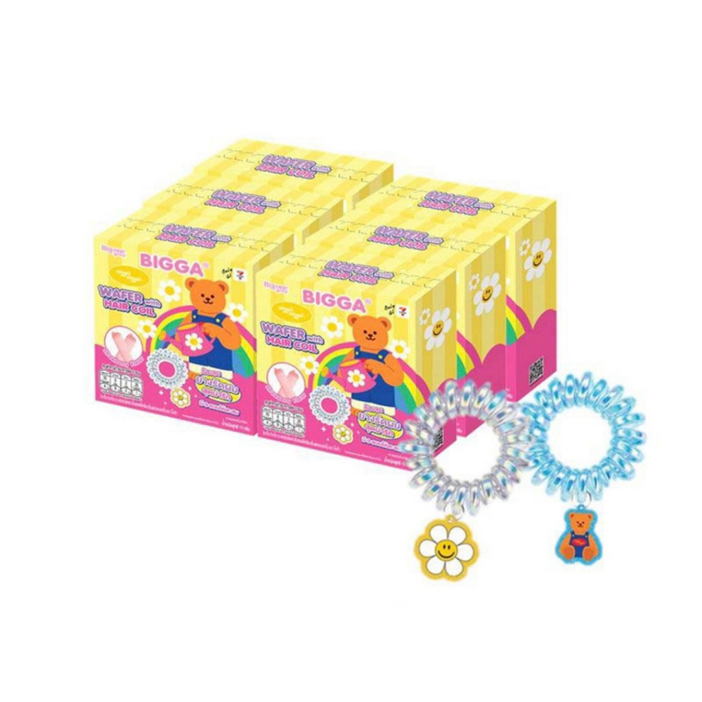 พร้อมส่ง!! ยางมัดผมวิกเกิ้ล Wiggle Wiggle Hair Coil พร้อมเวเฟอร์แท่งสอดไส้ครีมกลิ่นสตรอว์เบอร์รี