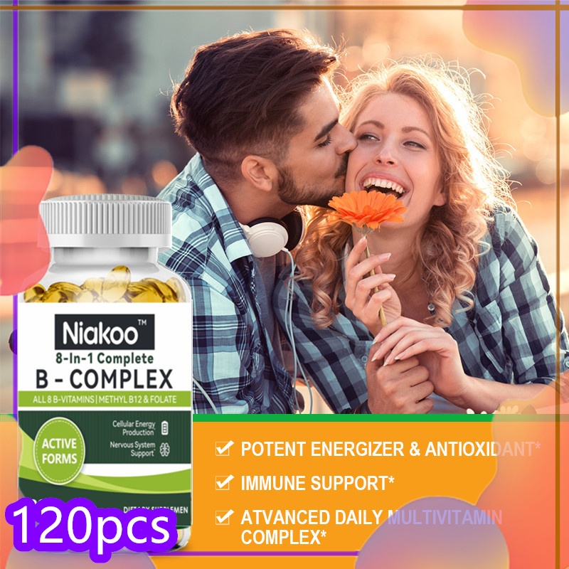 8-in-1 Vitamin B Complex Capsules - วิตามินบีคอมเพล็กซ์ - การผลิตพลังงานของเซลล์ | 120pcs - รูปที่ 2